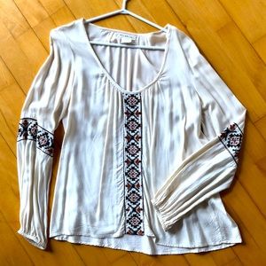 Billabong cream billowy shirt
